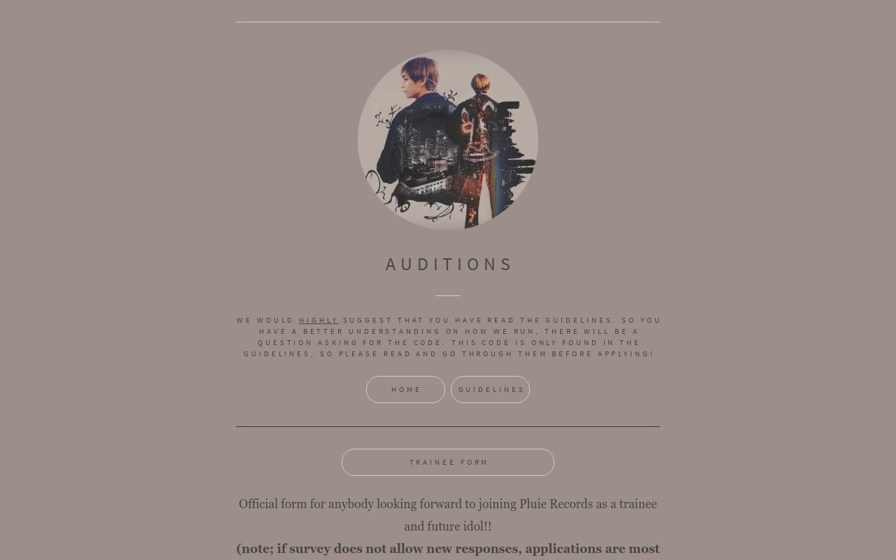 Carrd profile picture for @auditions